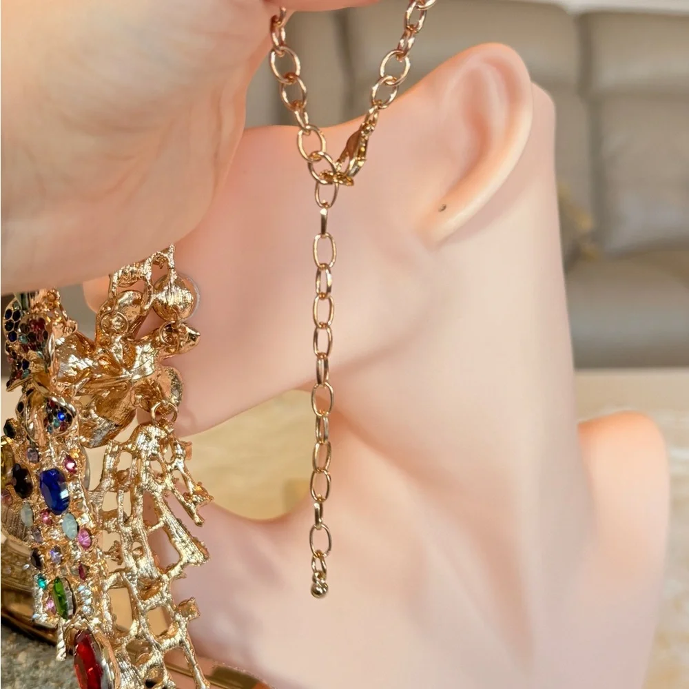 ⚜️ Elegant Multicolor Gemstone Necklace - Picture 9 of 9